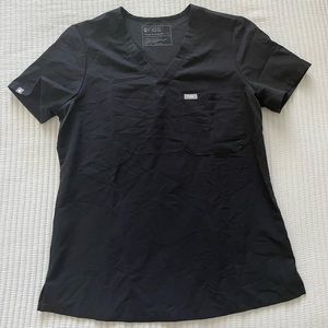 Figs Catarina Scrub Top— Black